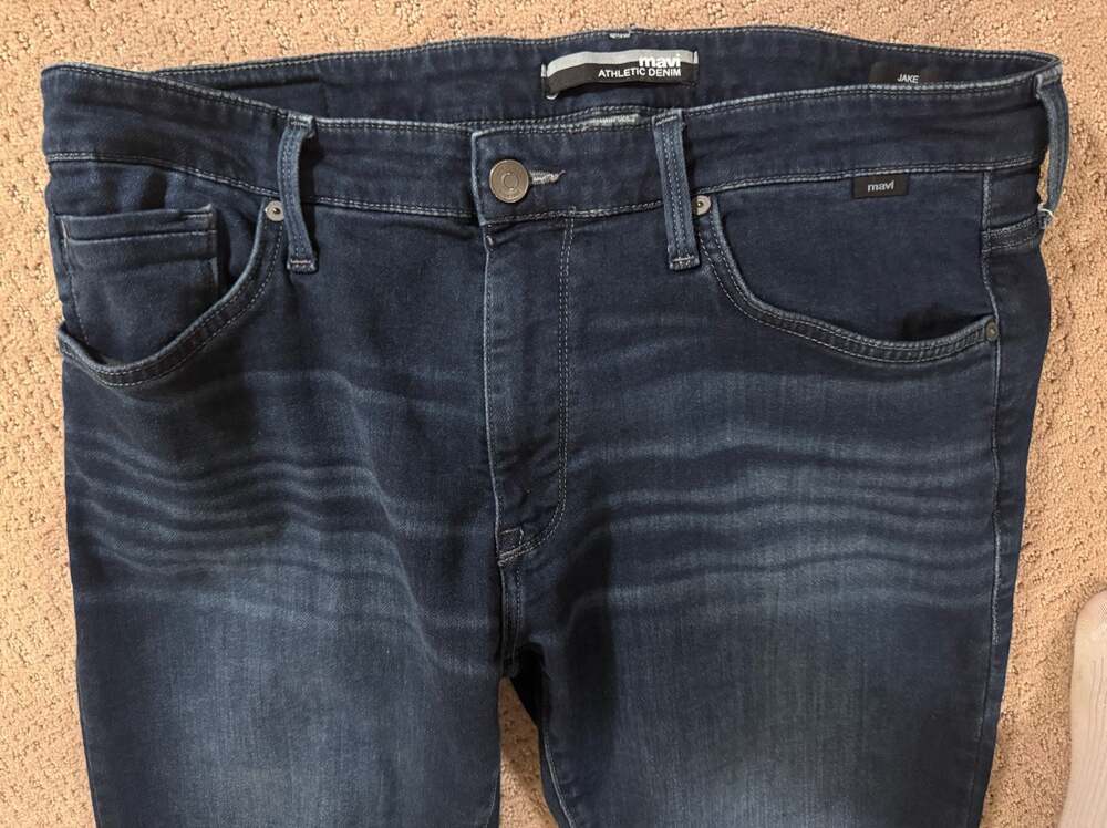 Mavi Jake Slim Leg Denim Jeans Men's Size 36/30 Dark Wash